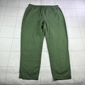 J. Crew Pants Womens Medium Green Seaside Linen Blend Casual Pockets Coastal